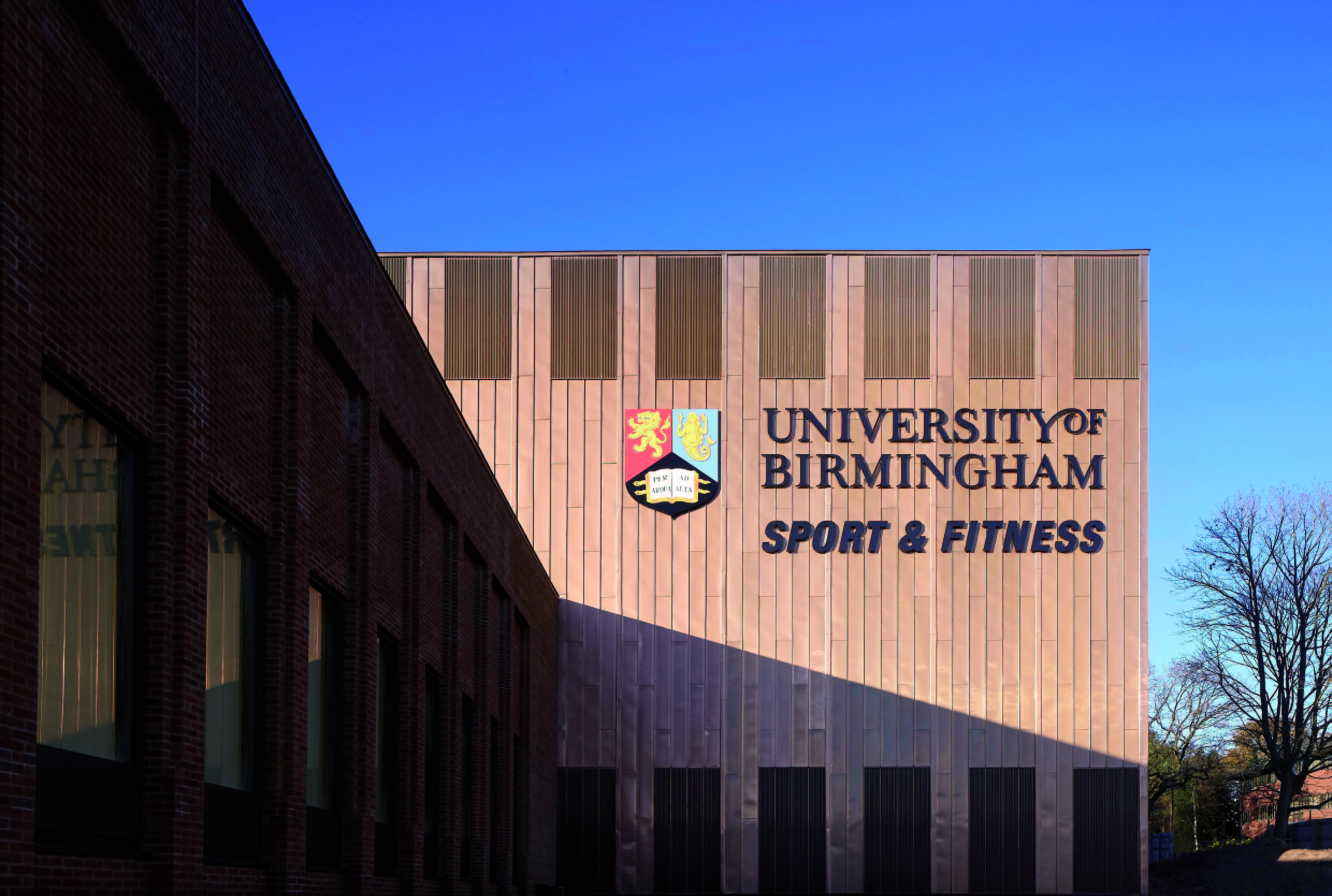 University of Birmingham Sport & Fitness club sign on the outside of the building