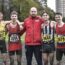 Coach Dean pictured with UoB student medallists