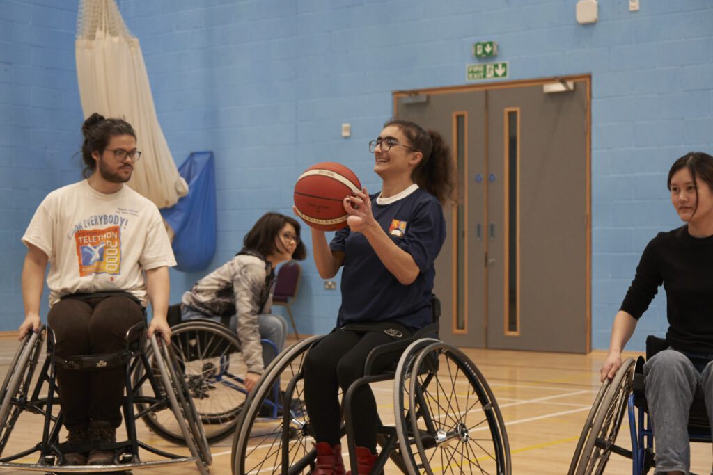 Activator leading Wheelchair Basketball session