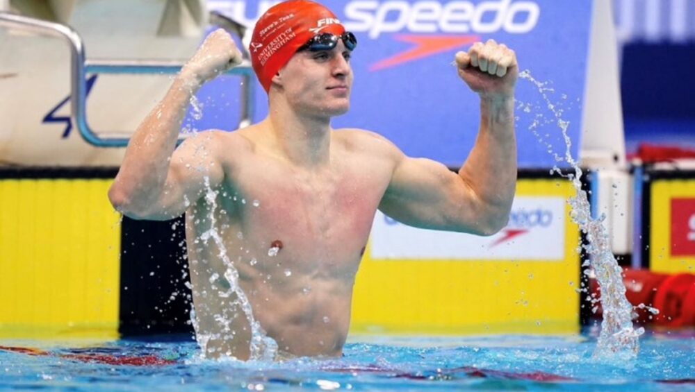 Ollie Morgan in the pool.