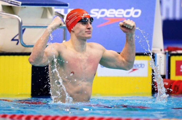 Ollie Morgan in the pool.