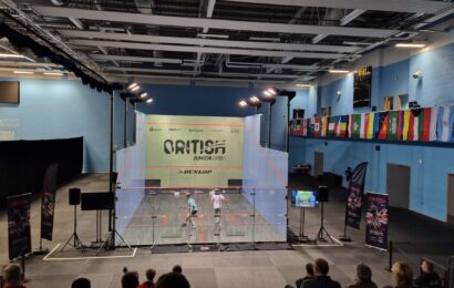 British Junior Open Glass court in Munrow Arena